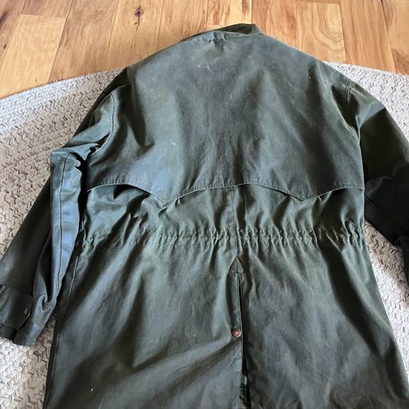 The Australian Outback Collection Flannel Lined Oilskin Jacket - Picture 3 of 5